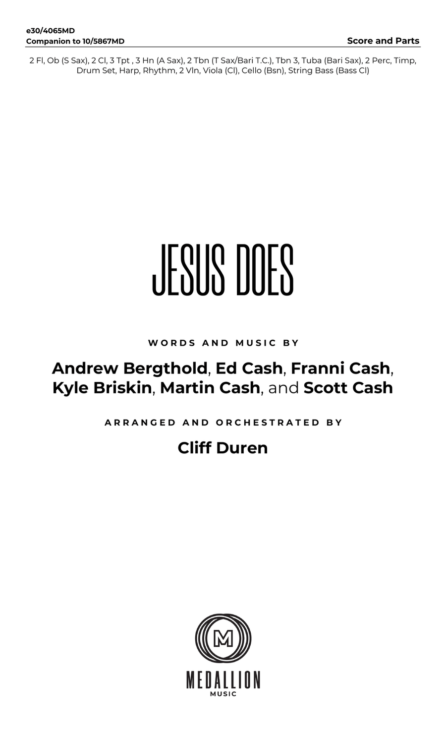 Jesus Does - Downloadable Orchestration Orchestra scores gallery preview page 2