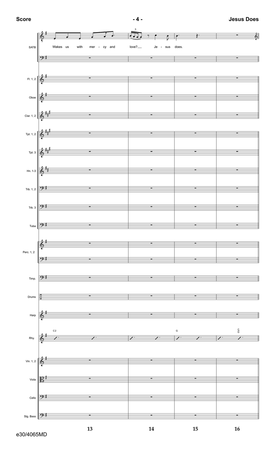 Jesus Does - Downloadable Orchestration Orchestra scores gallery preview page 6