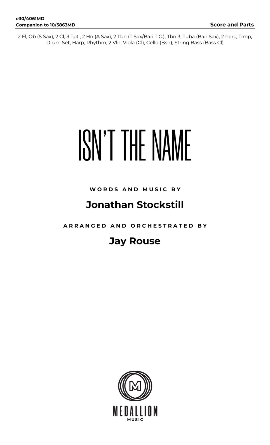 Isn't the Name - Downloadable Orchestration Orchestra scores gallery preview page 2