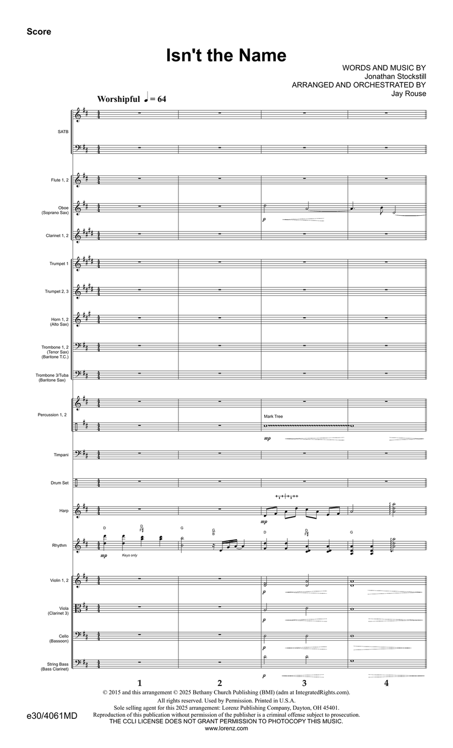 Isn't the Name - Downloadable Orchestration Orchestra scores gallery preview page 3