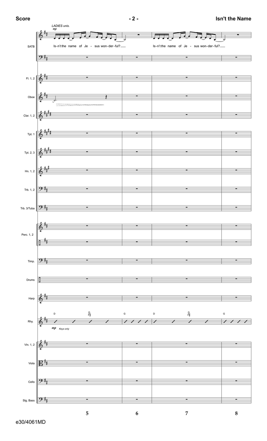 Isn't the Name - Downloadable Orchestration Orchestra scores gallery preview page 4