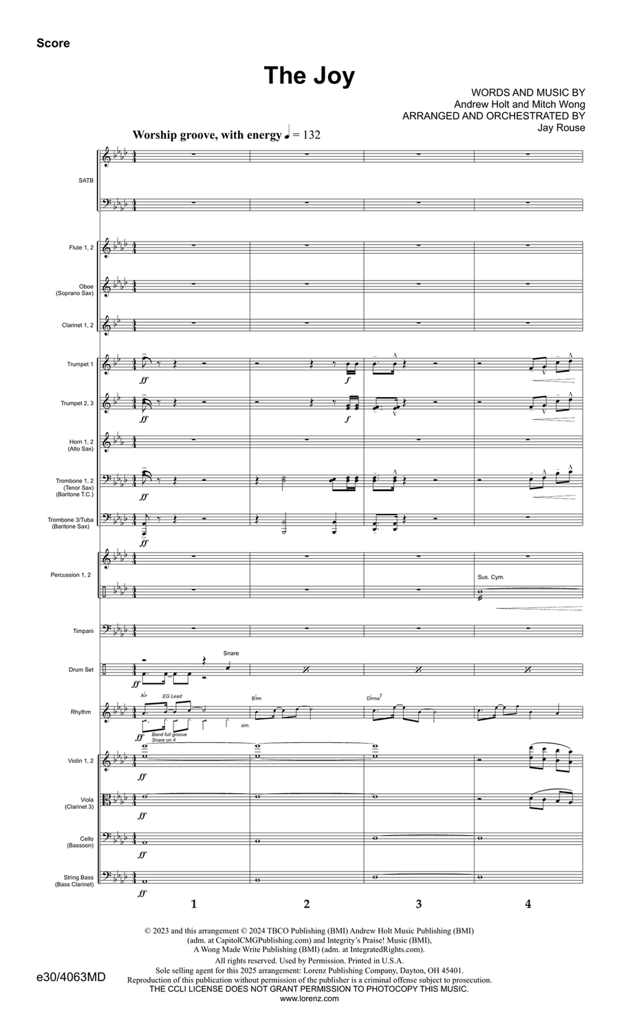 The Joy - Downloadable Orchestration Orchestra scores gallery preview page 3