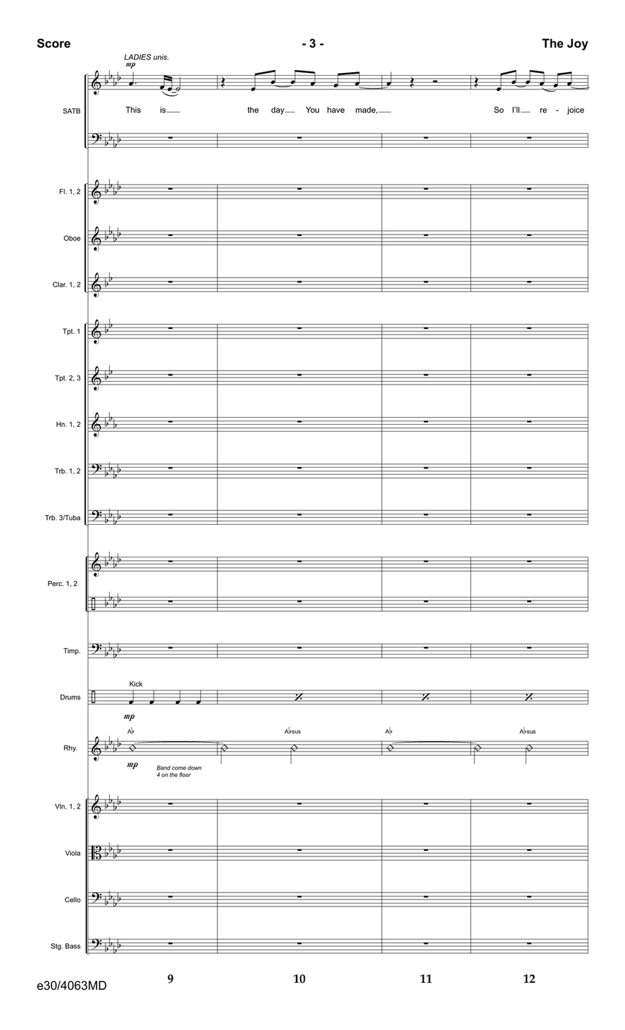 The Joy - Downloadable Orchestration Orchestra scores gallery preview page 5