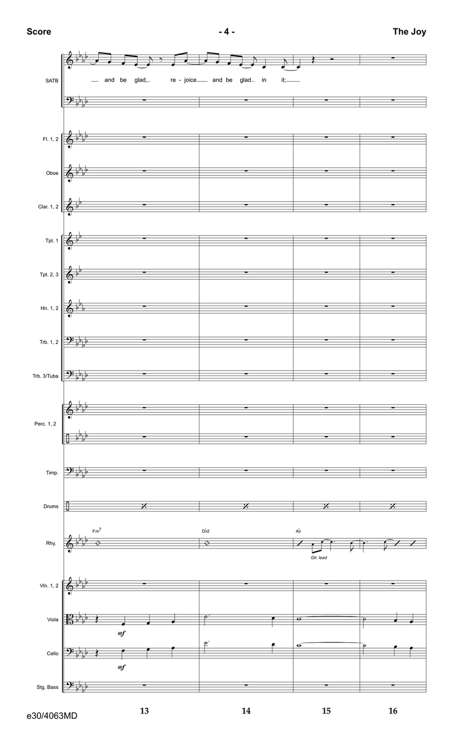 The Joy - Downloadable Orchestration Orchestra scores gallery preview page 6
