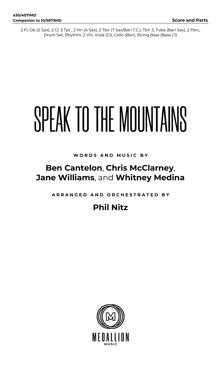Speak to the Mountains - Downloadable Orchestration Orchestra scores gallery preview page 2