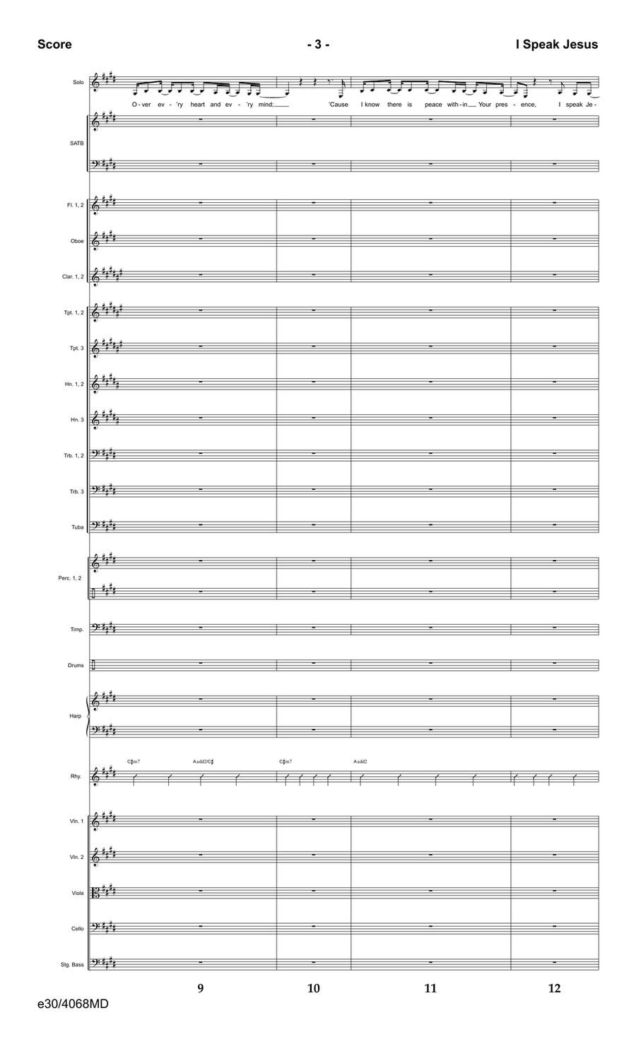 I Speak Jesus - Downloadable Orchestration Orchestra scores gallery preview page 5