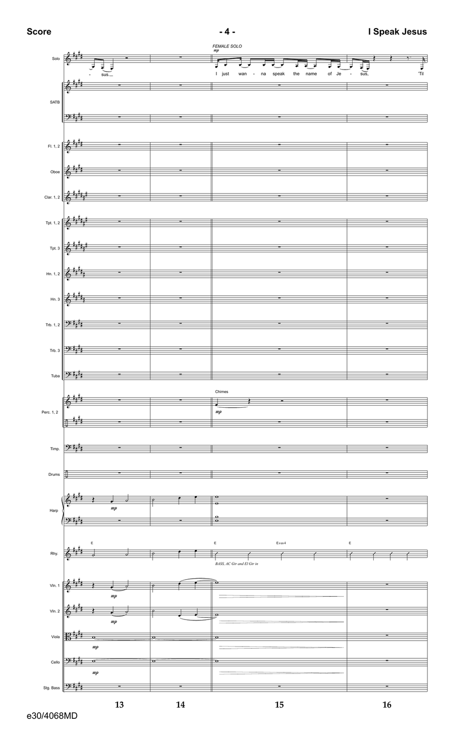 I Speak Jesus - Downloadable Orchestration Orchestra scores gallery preview page 6