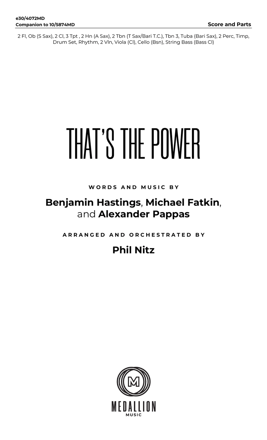 That's the Power - Downloadable Orchestration Orchestra scores gallery preview page 2