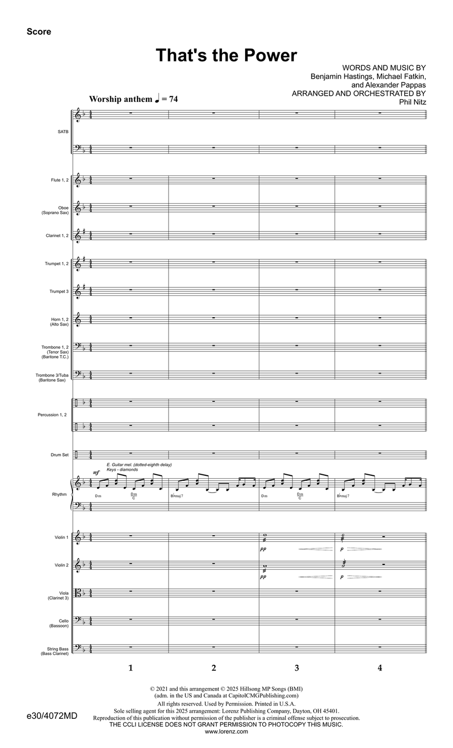 That's the Power - Downloadable Orchestration Orchestra scores gallery preview page 3