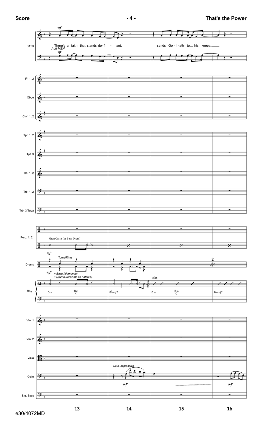 That's the Power - Downloadable Orchestration Orchestra scores gallery preview page 6