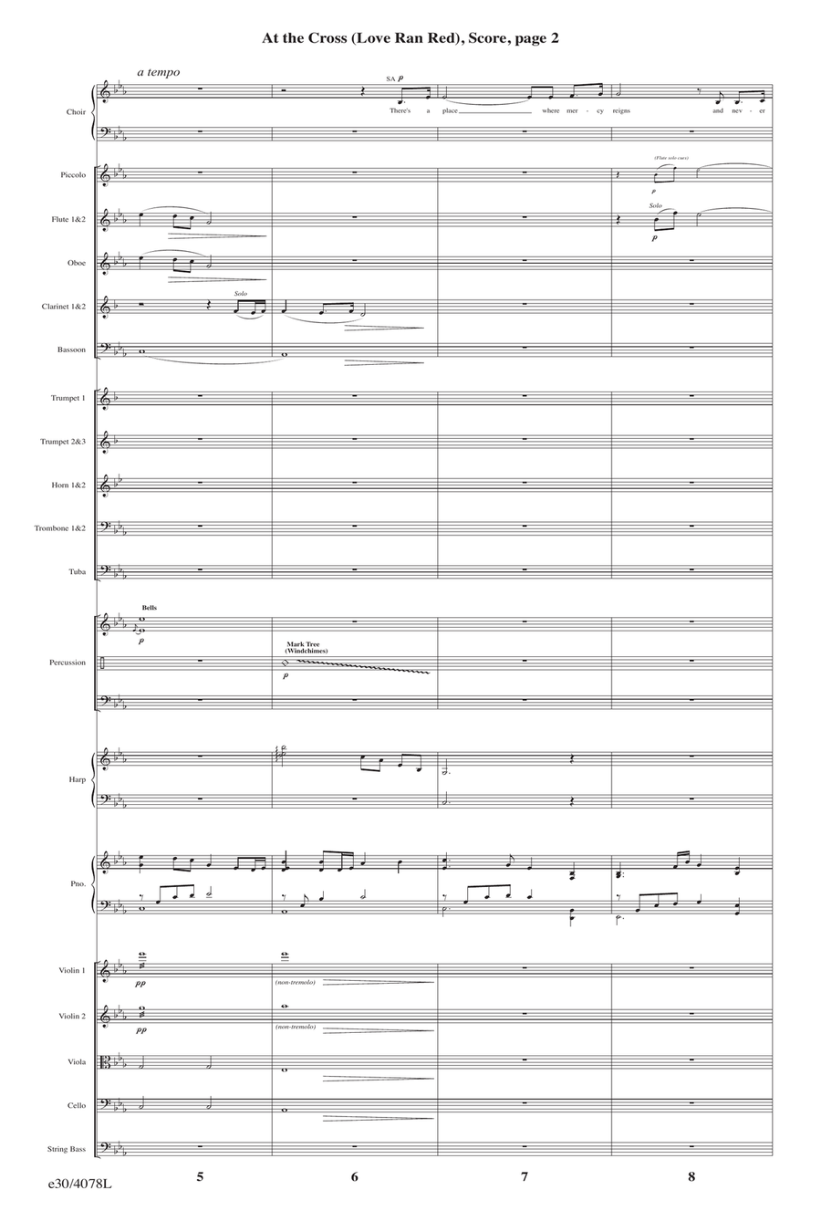 At the Cross (Love Ran Red) - Downloadable Orchestral Score and Parts Score scores gallery preview page 3