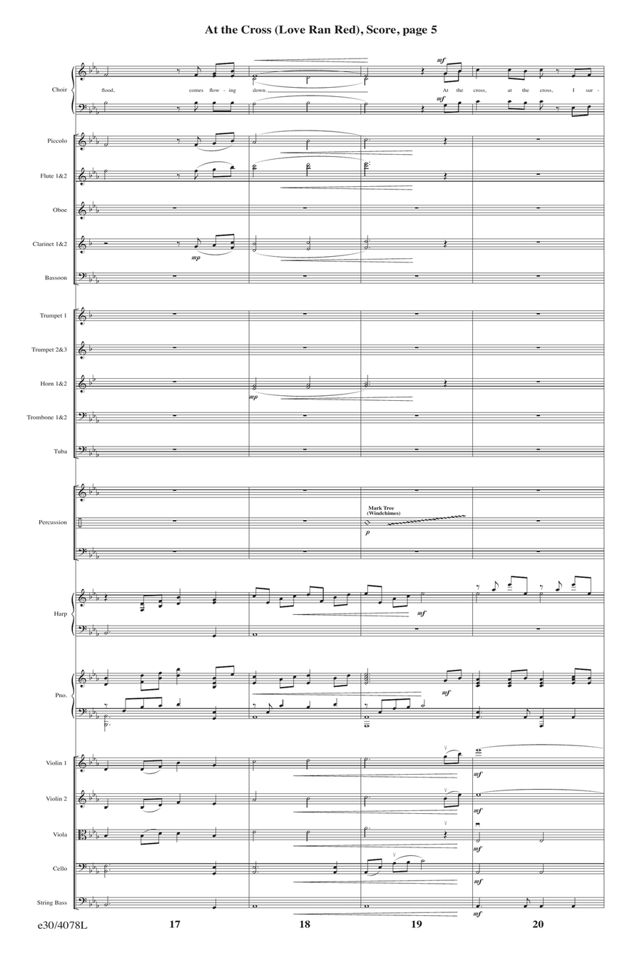 At the Cross (Love Ran Red) - Downloadable Orchestral Score and Parts Score scores gallery preview page 6