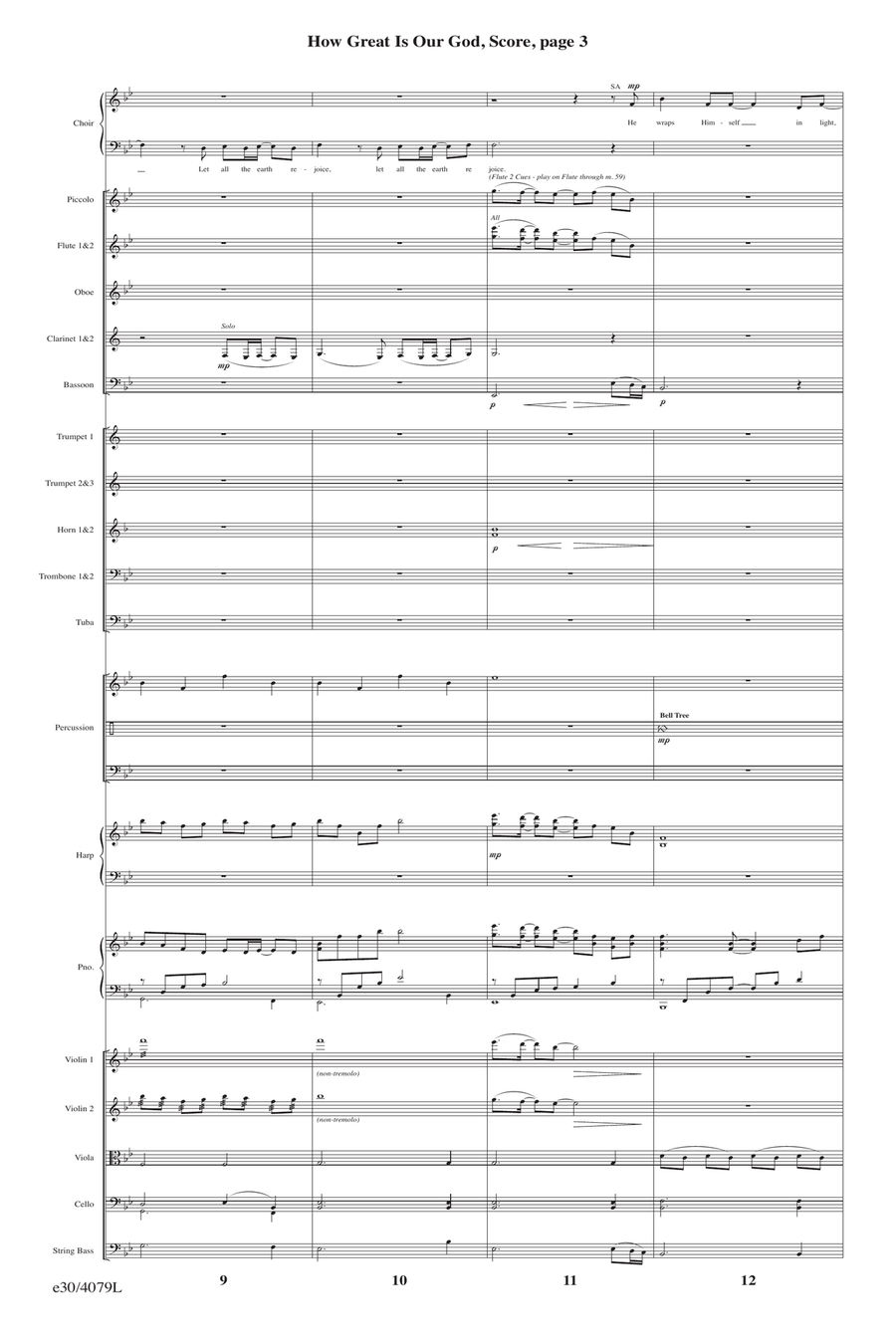 How Great Is Our God - Downloadable Orchestral Score and Parts Score scores gallery preview page 4
