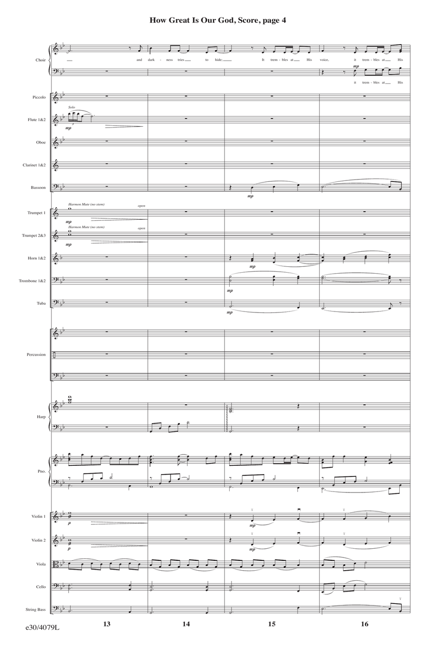 How Great Is Our God - Downloadable Orchestral Score and Parts Score scores gallery preview page 5
