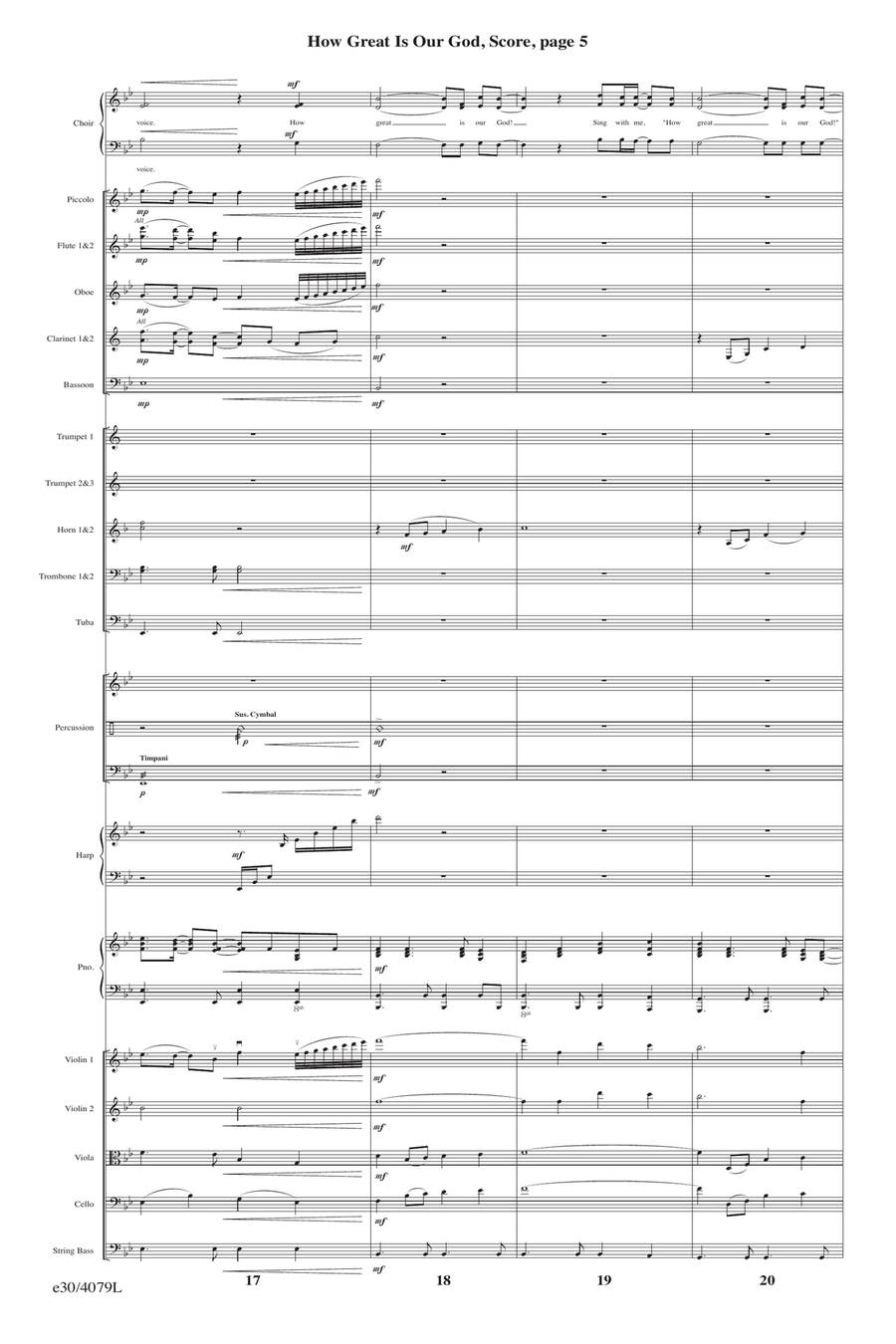 How Great Is Our God - Downloadable Orchestral Score and Parts Score scores gallery preview page 6