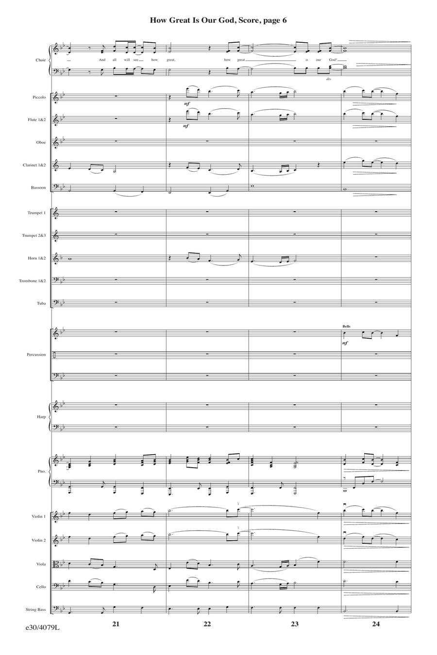How Great Is Our God - Downloadable Orchestral Score and Parts Score scores gallery preview page 7