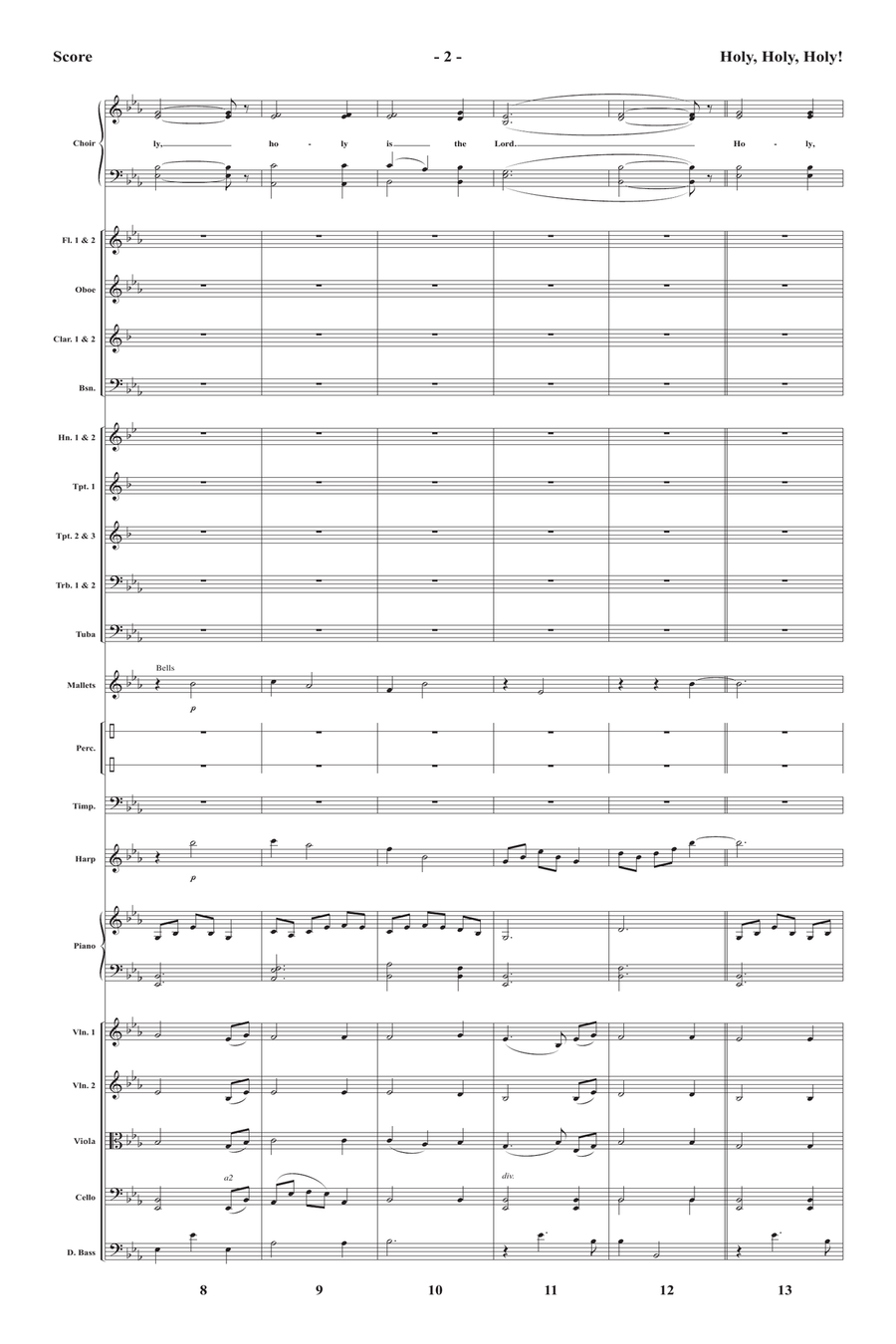 Holy, Holy, Holy! - Downloadable Orchestral Score and Parts Score scores gallery preview page 3