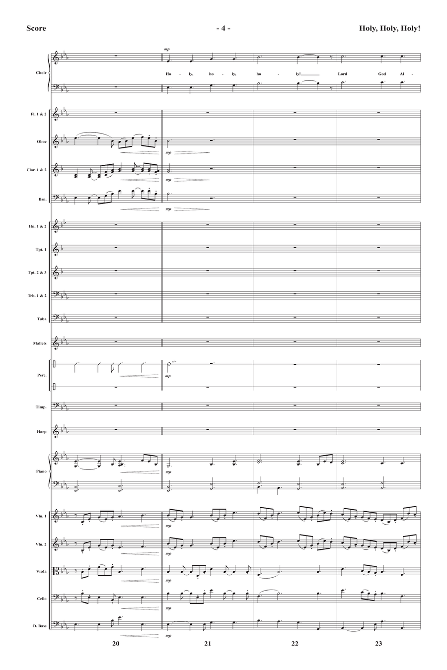 Holy, Holy, Holy! - Downloadable Orchestral Score and Parts Score scores gallery preview page 5