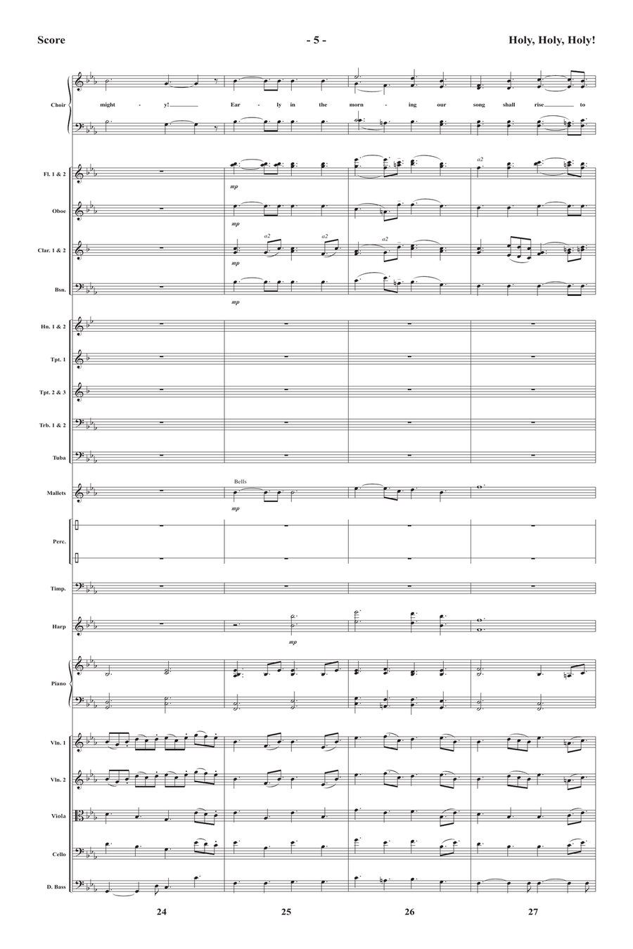 Holy, Holy, Holy! - Downloadable Orchestral Score and Parts Score scores gallery preview page 6