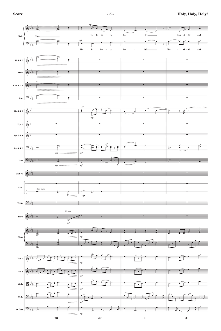 Holy, Holy, Holy! - Downloadable Orchestral Score and Parts Score scores gallery preview page 7