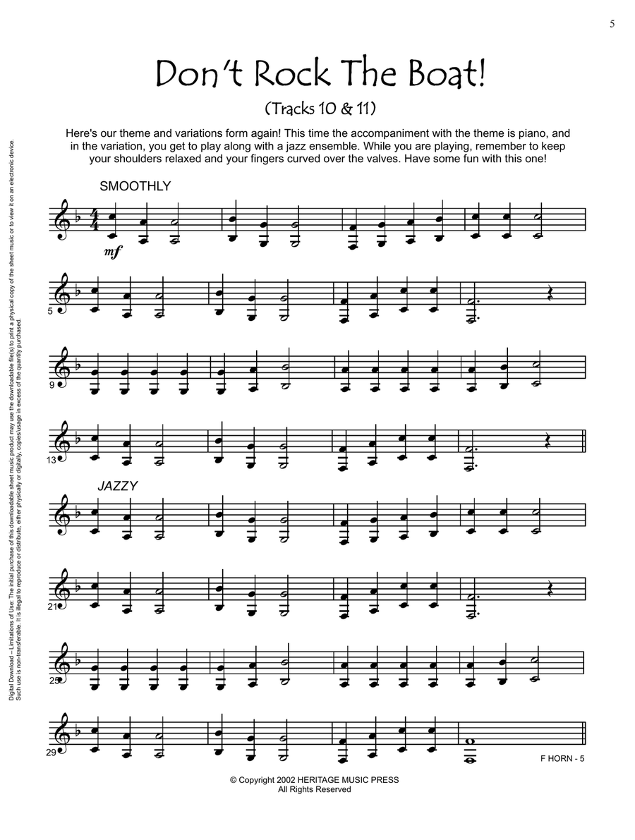 JumpStart - F Horn (Digital Download) Horn - Digital Sheet Music page 5