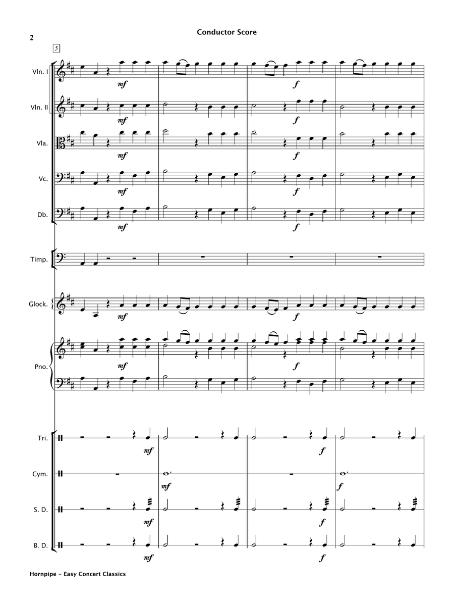 Hornpipe - Water Music (String Orchestra) String Orchestra scores gallery preview page 4