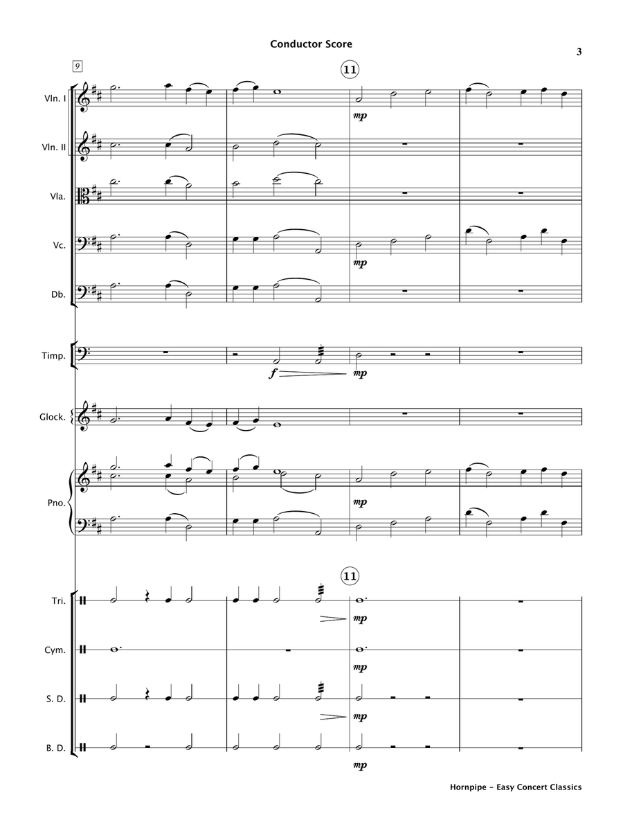 Hornpipe - Water Music (String Orchestra) String Orchestra scores gallery preview page 5