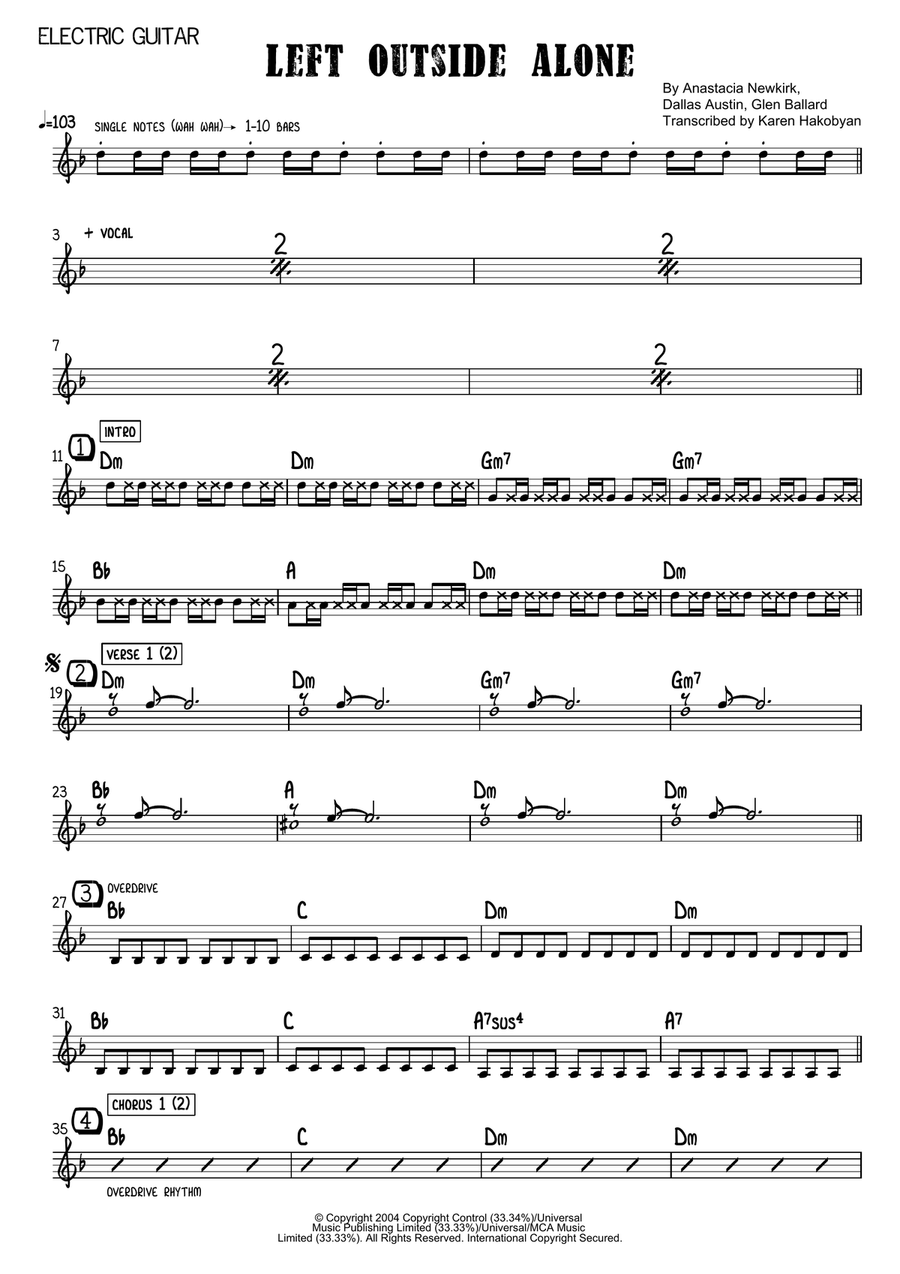 Left Outside Alone Left Outside Alone Jazz Ensemble scores gallery preview page 2