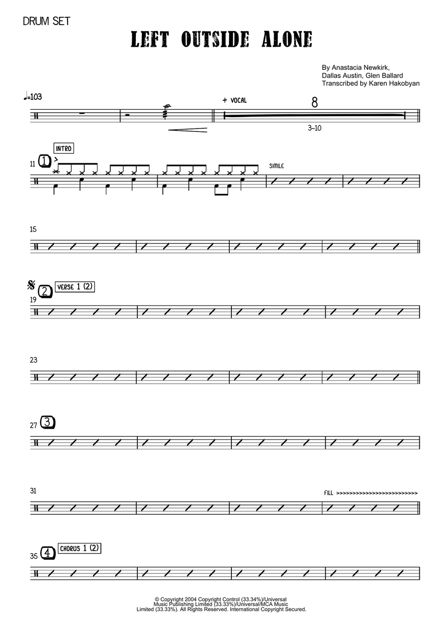 Left Outside Alone Left Outside Alone Jazz Ensemble scores gallery preview page 3