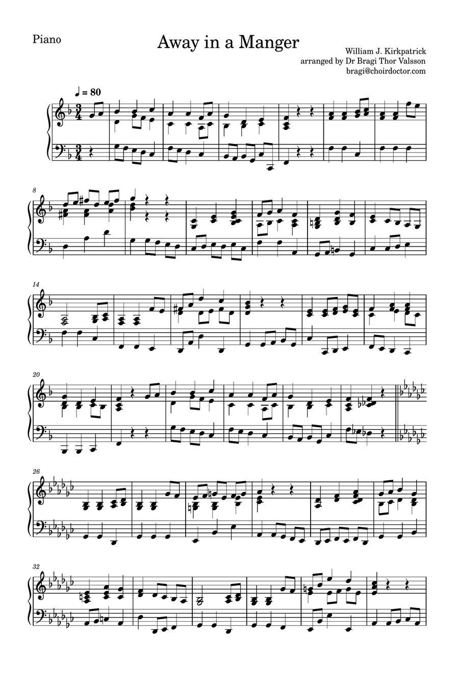 Away in a Manger - Alto Saxophone with Piano accompaniment Alto Saxophone scores gallery preview page 5