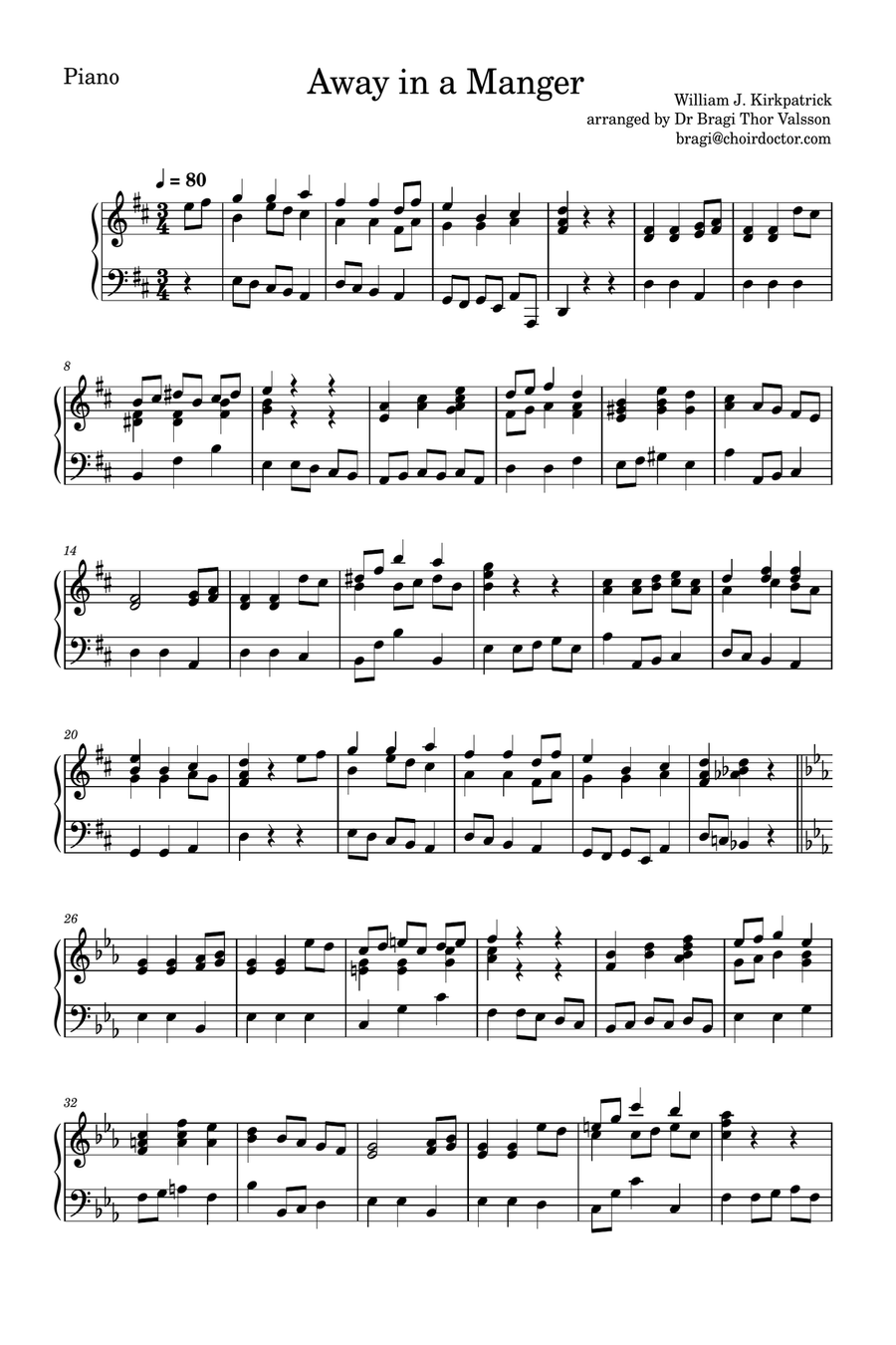 Away in a Manger - Clarinet with Piano accompaniment Clarinet Solo scores gallery preview page 5