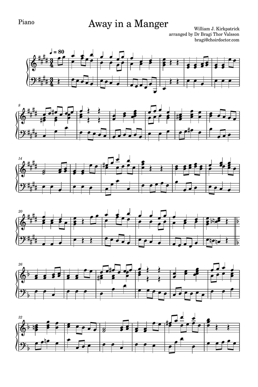 Away in a Manger - Flute with Piano accompaniment Flute Solo scores gallery preview page 5