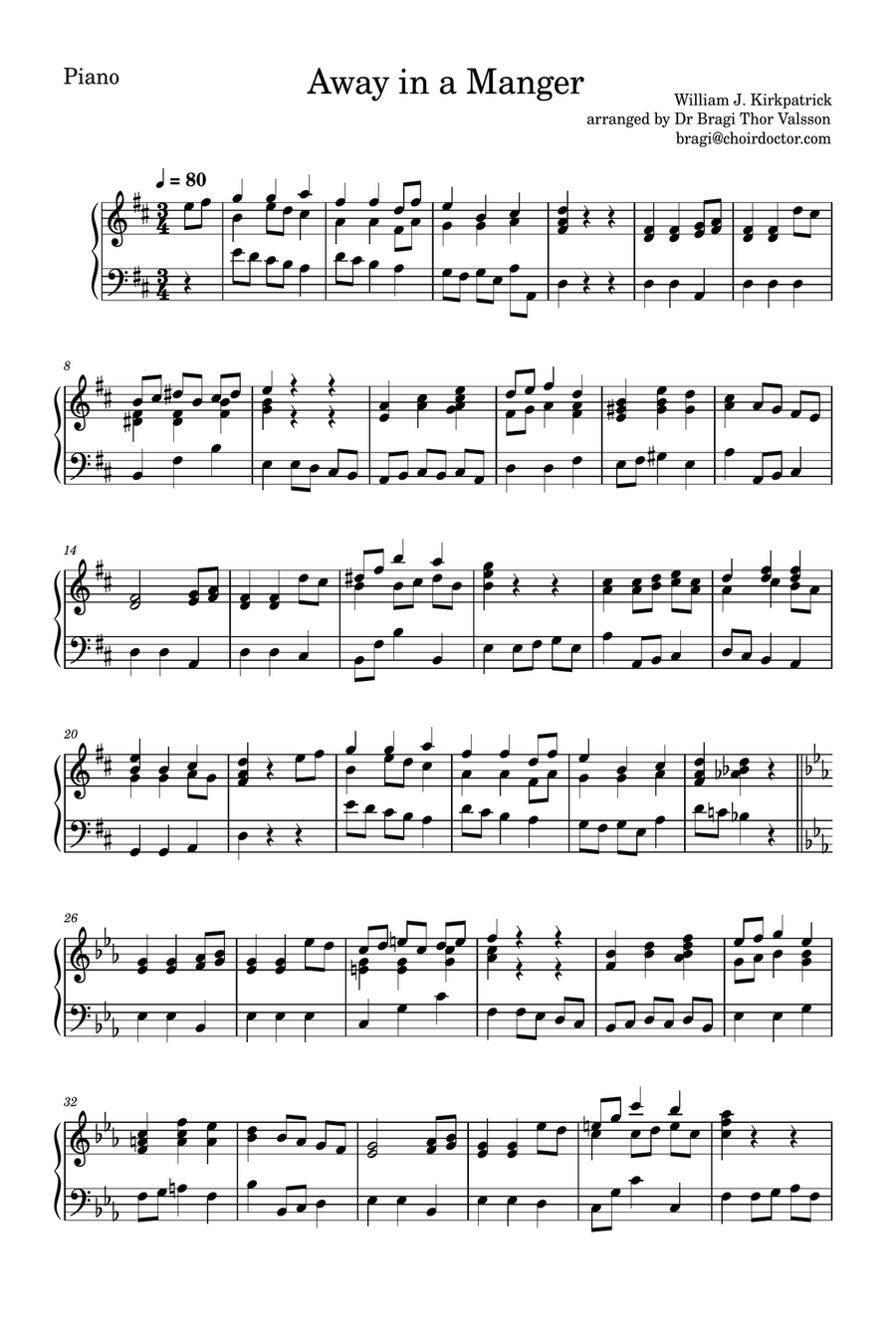 Away in a Manger - Oboe with Piano accompaniment Piano scores gallery preview page 5