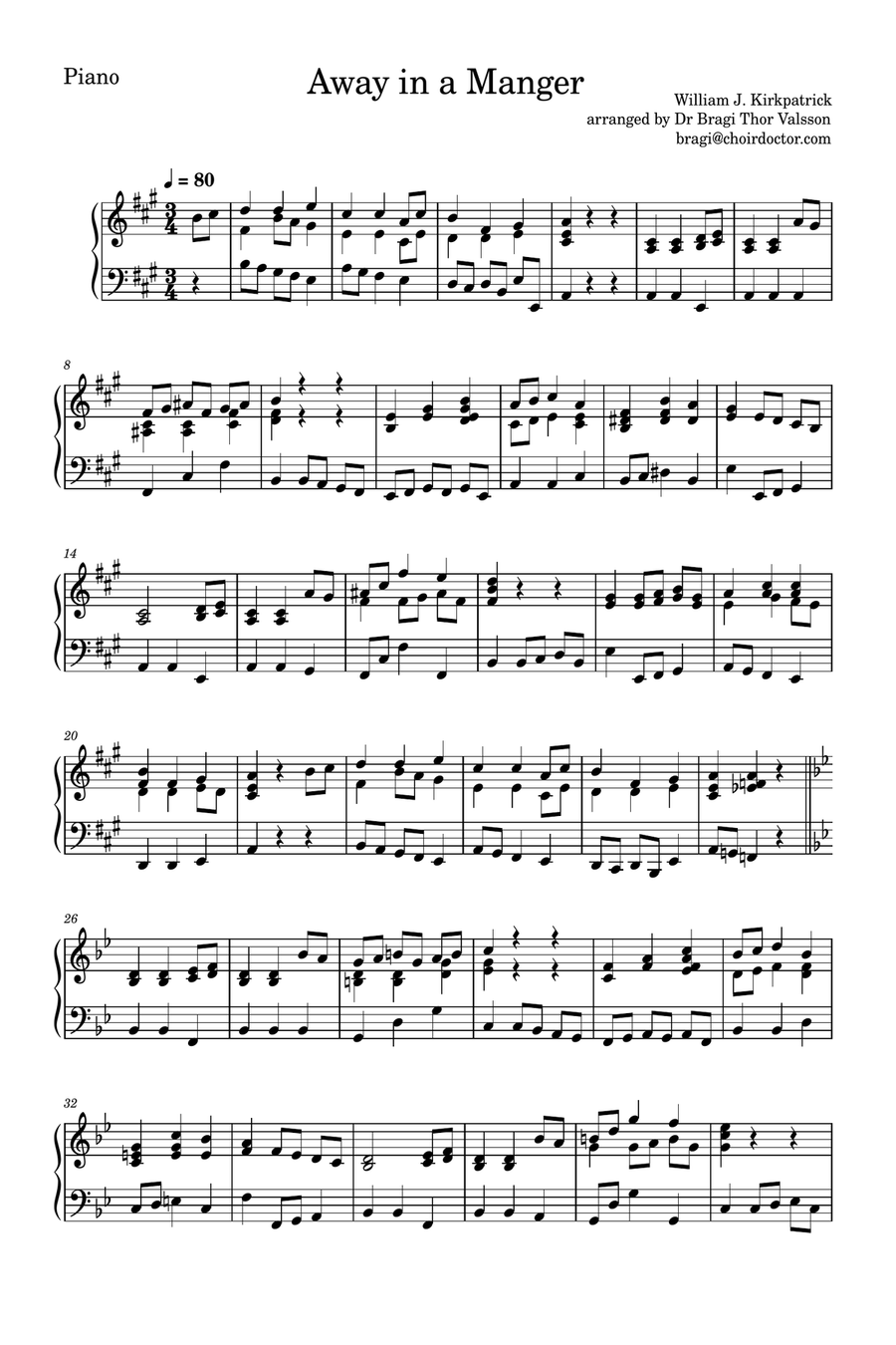 Away in a Manger - Recorder with Piano accompaniment Recorder scores gallery preview page 5