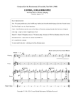 Come, Celebrate! (Scarsdale Bicentennial Song) - Vocal Solo or Unison Voices