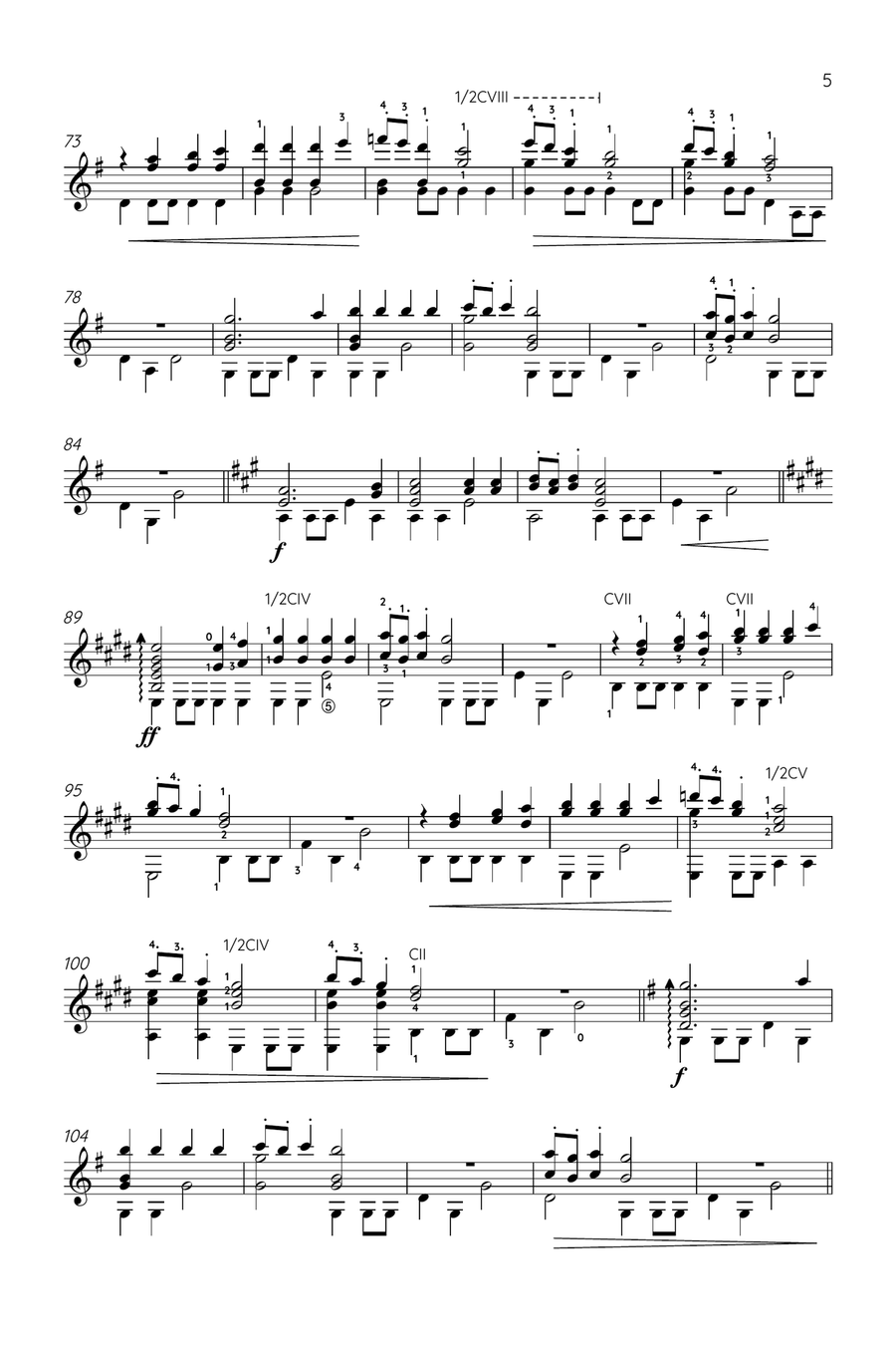 Carol Of The Drum Acoustic Guitar scores gallery preview page 5