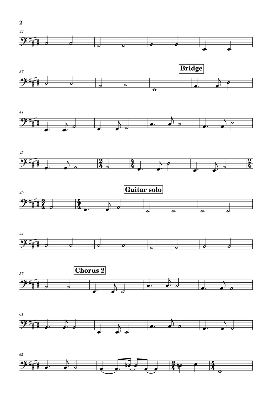 Making Love Out Of Nothing At All Bass Guitar scores gallery preview page 2