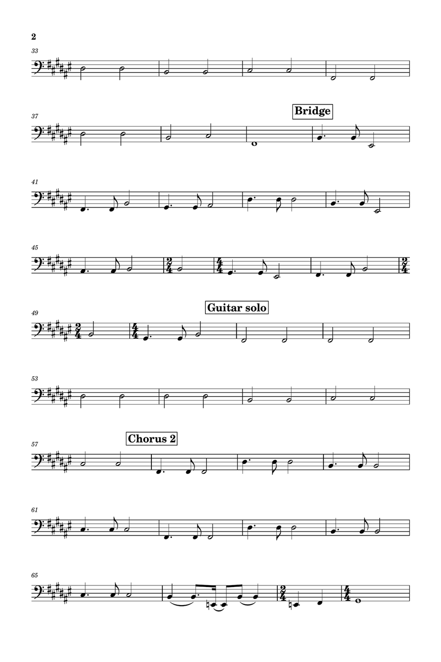 Making Love Out Of Nothing At All Bass Guitar scores gallery preview page 2