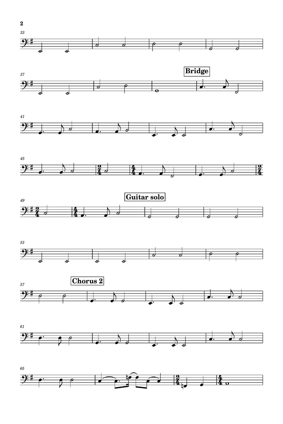 Making Love Out Of Nothing At All Bass Guitar scores gallery preview page 2