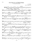 For Unto Us a Child is Born. Strings and Brass Quintet. Score & parts.