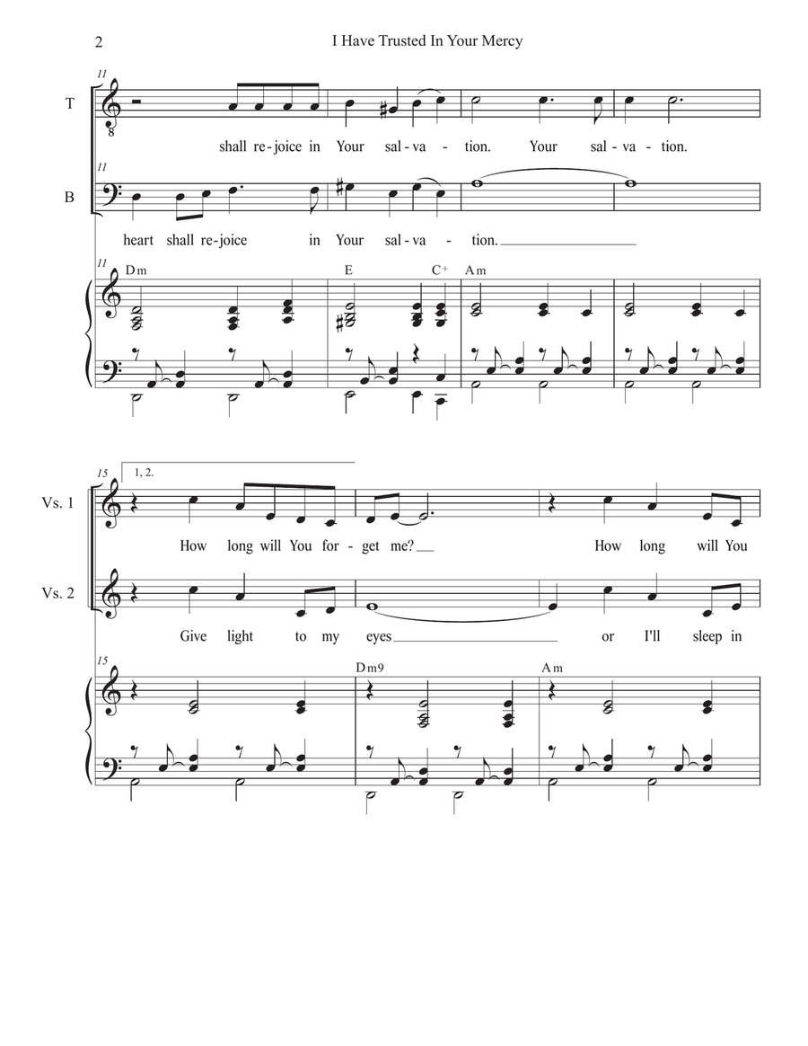 I Have Trusted In Your Mercy (2-part choir - (TB) TB scores gallery preview page 2