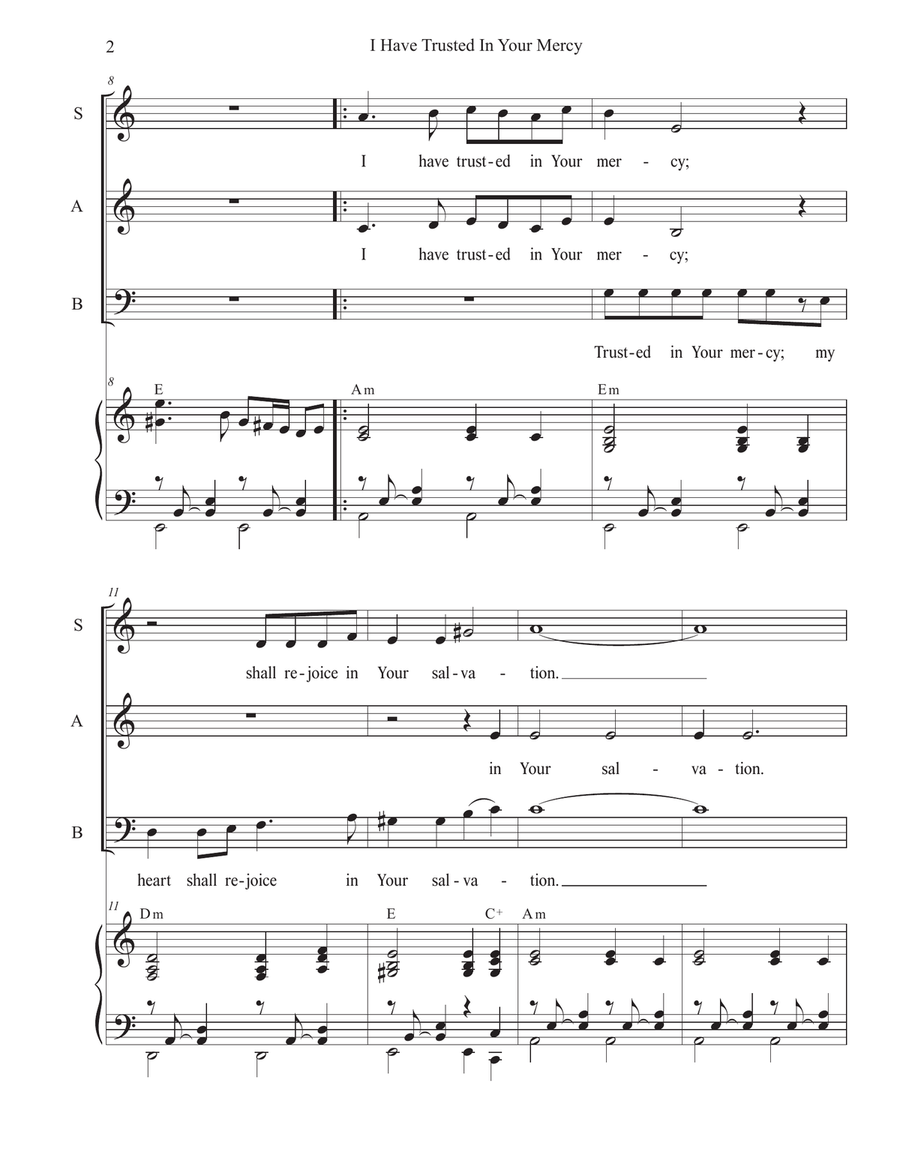 I Have Trusted In Your Mercy (SAB) 3-Part scores gallery preview page 2