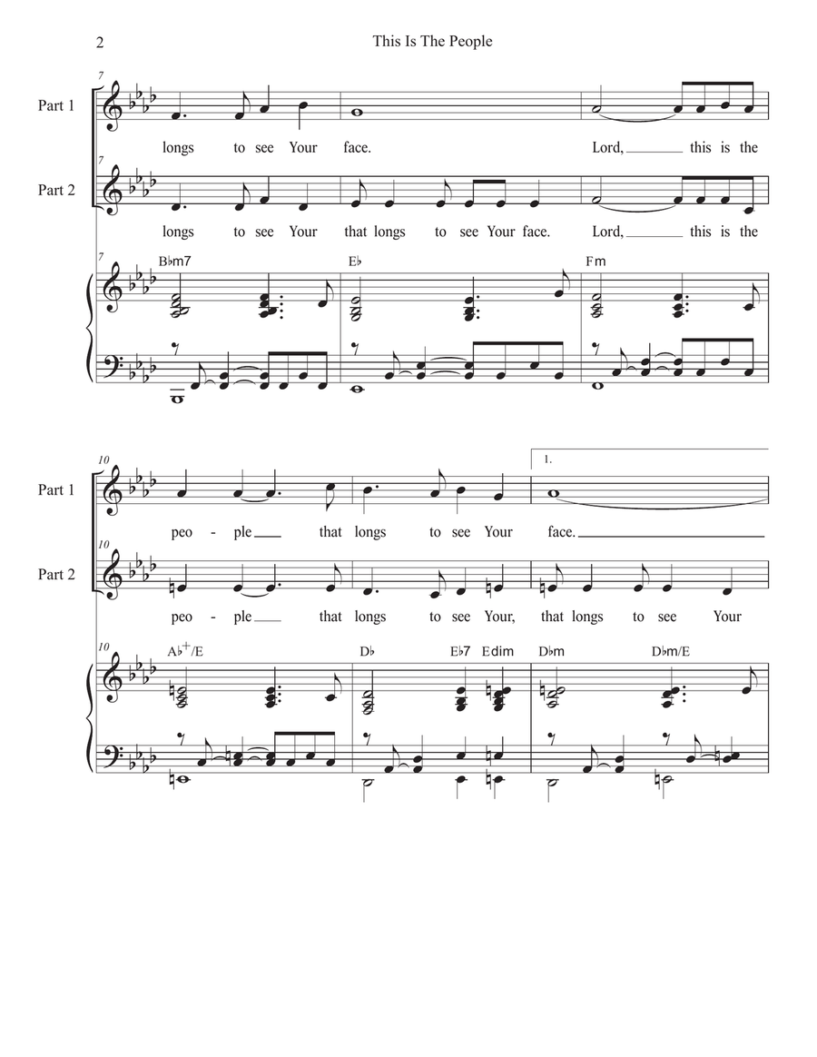 This Is The People (2-part choir) 2-Part scores gallery preview page 2
