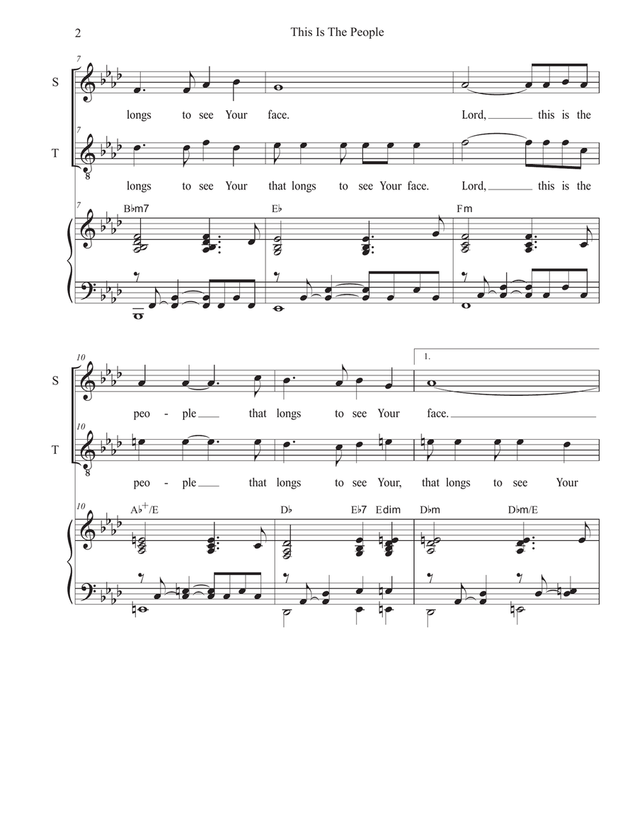 This Is The People (2-part choir - (Soprano and Tenor) 2-Part scores gallery preview page 2