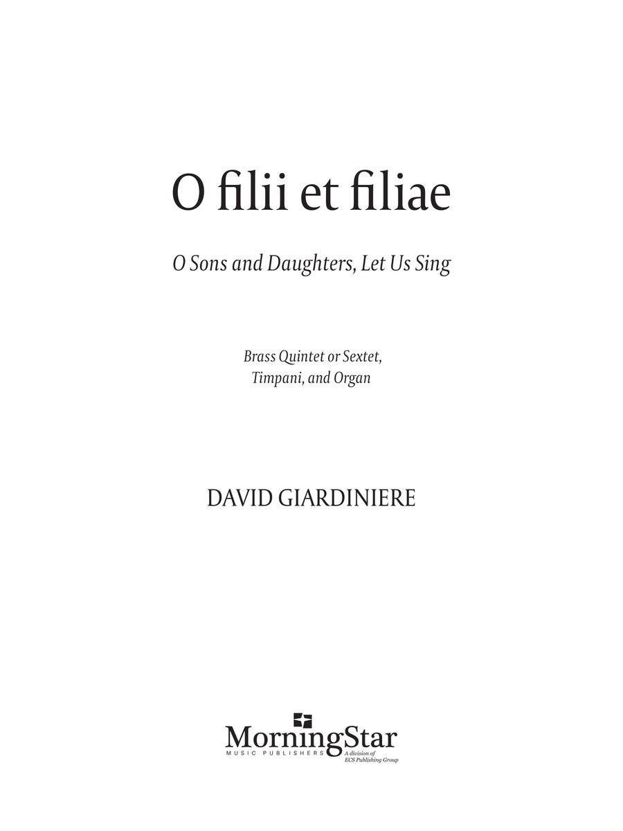 O filii et filiae O filii et filiae Chamber Music scores gallery preview page 3