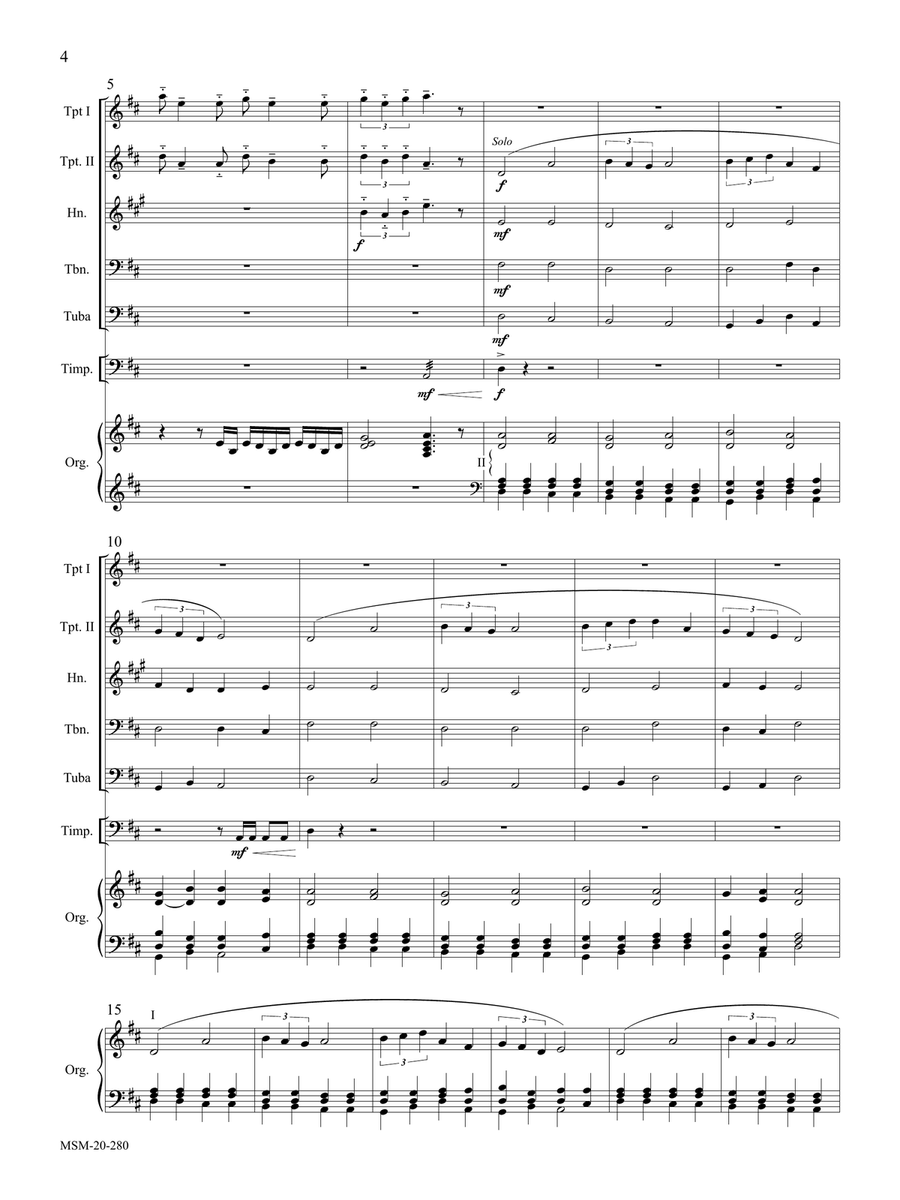 Fanfare & Processional in D Horn scores gallery preview page 6