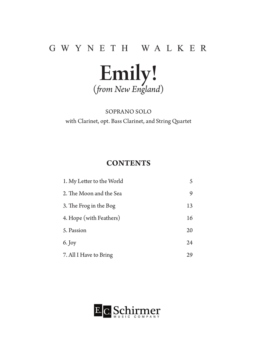 Emily! (from New England) (Downloadable Clarinet/Strings Full Score) Clarinet scores gallery preview page 3