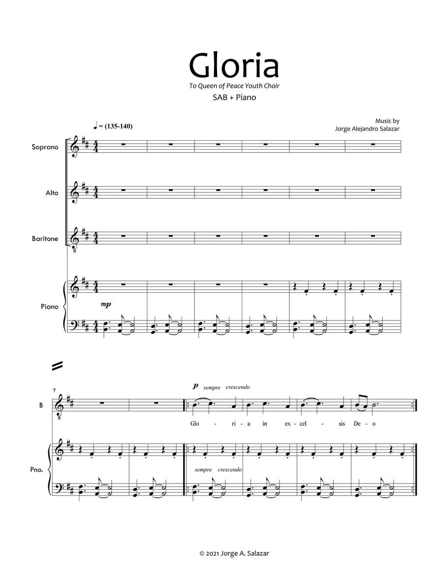 GLORIA GLORIA 3-Part scores gallery preview page 3