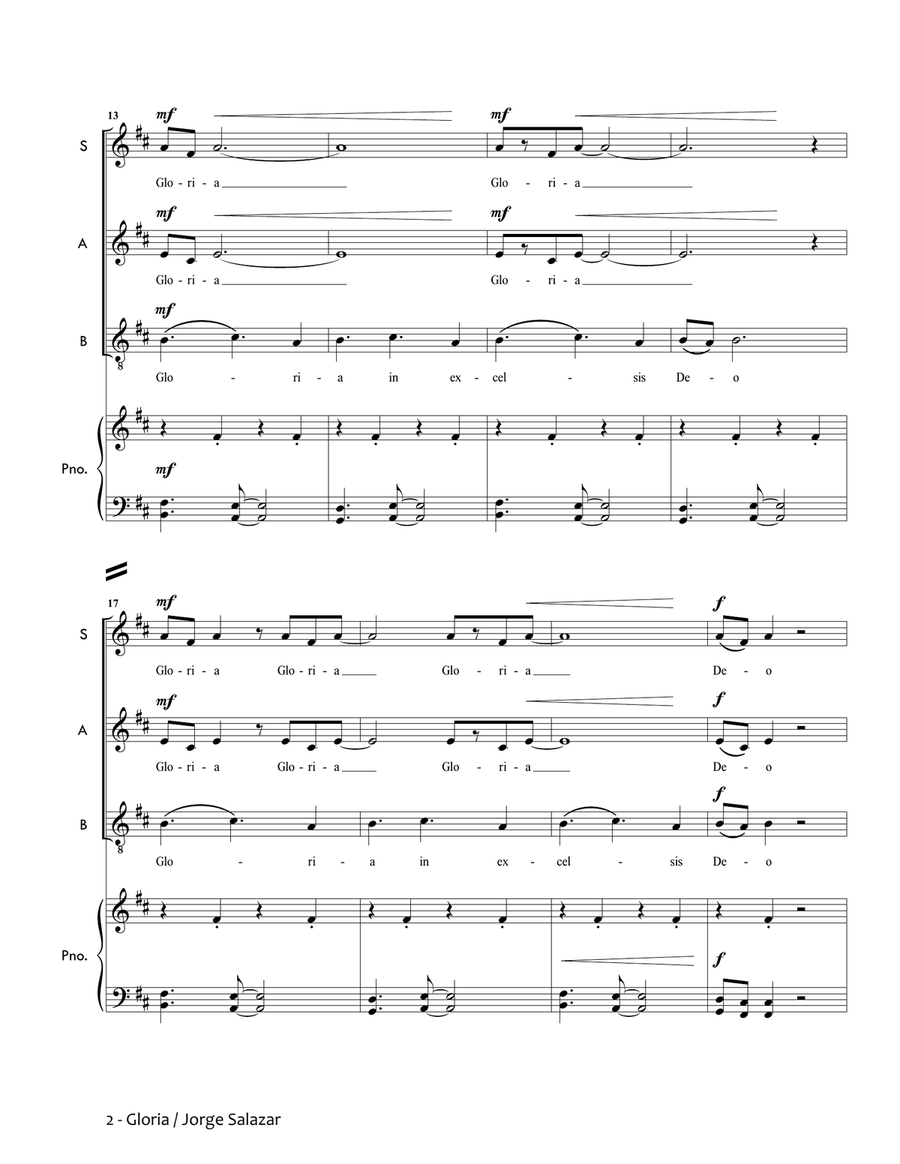 GLORIA GLORIA 3-Part scores gallery preview page 4