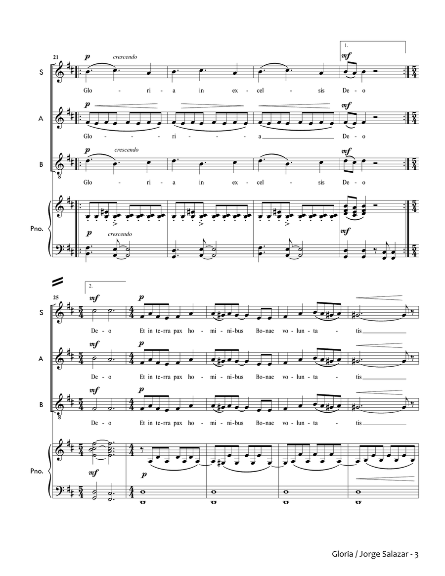 GLORIA GLORIA 3-Part scores gallery preview page 5